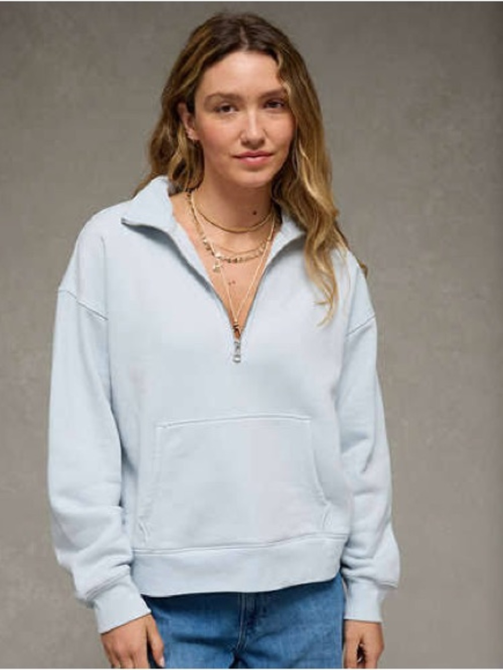 AE Everyday Luxe Quarter-Zip Sweatshirt